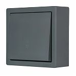 Выключатель проходной Lezard Leto 752-3400-105, пластиковый, накладной монтаж, графит