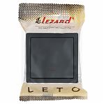 Выключатель с подсветкой Lezard Leto 752-3400-111, накладной монтаж, графит