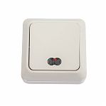 Выключатель одноклавишный с подсветкой TDM Electric Ладога SQ1801-0009 накладной,  белый