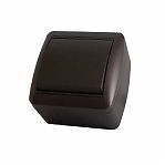 Выключатель одноклавишный TDM Electric Селигер SQ1818-0201, накладной, оконечный, шоколад