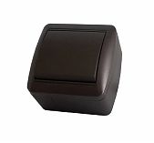 Выключатель одноклавишный TDM Electric Селигер SQ1818-0201, накладной, оконечный, шоколад