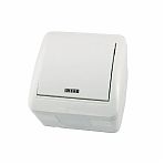 Выключатель одноклавишный TDM Electric Селигер SQ1818-0003, накладной, оконечный белый