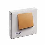 Выключатель беспроводной одноклавишный Feron TM81, накладной, пластик, золото