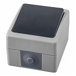 Выключатель 1-клавишный Stekker PSW10-112-54 Велена 32756, 10А, 250В, IP54, цвет серый с графитовым