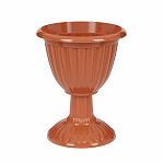 Вазон для цветов Альтернатива Жасмин, на высокой ножке, 12 л, диаметр 370 мм, коричневый, М1556