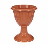 Вазон для цветов Альтернатива Жасмин, на высокой ножке, 12 л, диаметр 370 мм, коричневый, М1556