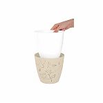 Горшок для цветов Plast Team Butterflies, молочный туман, объем 5.3 л, высота 208, диаметр 225 мм, полипропилен