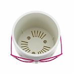 Кашпо Idea Мари со вставкой, белый ротанг, пластик, диаметр 115 мм, объем 0. 65 л