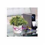 Кашпо Idea Мари со вставкой, белый ротанг, пластик, диаметр 115 мм, объем 0. 65 л