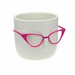 Кашпо Idea Мари со вставкой, белый ротанг, пластик, диаметр 115 мм, объем 0. 65 л