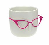 Кашпо Idea Мари со вставкой, белый ротанг, пластик, диаметр 115 мм, объем 0. 65 л