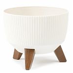 Кашпо Roma Eco recycled Jumper на ножках d=29 см, h=23 см 9,3 л белый