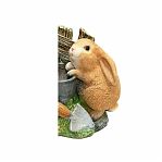 Кашпо для цветов декоративное Зайчик с ведром CG-23050, полистоун, 16х24 см