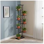 Подставка для цветов Greengo 10747749, 8 полок, напольная, металл, чёрная, 22х43х141 см