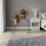 Подставка для цветочных горшков Simaland Сказка Кот 1525051, d 16 см, черный