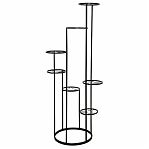 Подставка для цветов Лофт Каскад 7, 233469, 7 полок, напольная, металл, черная