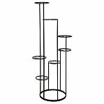 Подставка для цветов Лофт Каскад 7, 233469, 7 полок, напольная, металл, черная