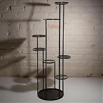 Подставка для цветов Лофт Каскад 7, 233469, 7 полок, напольная, металл, черная