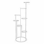 Подставка для цветов Лофт Каскад 7, 233470, 7 полок, напольная, металл, белая