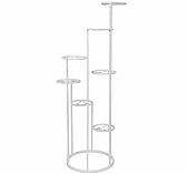 Подставка для цветов Лофт Каскад 7, 233470, 7 полок, напольная, металл, белая