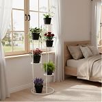 Подставка для цветов Лофт Каскад 7, 233470, 7 полок, напольная, металл, белая