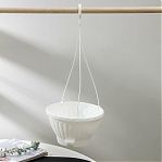 Горшок-кашпо Альтернатива Мирабель UD-197240, подвесной, белый, 2.5 л