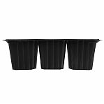 Кассета для рассады 64347, на 9 ячеек, 60х135х180 мм, полистирол, черный, в упаковке 5 штук