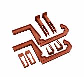 Крепление для балконных ящиков 1155769, универсальное, терракотовое, в упаковки 2 штуки