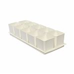 Набор для рассады, 10 горшочков с выдвижным дном, объем 750 мл, на поддоне, цвет в ассортименте