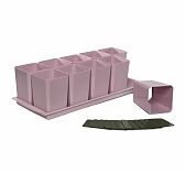 Набор для рассады, 10 горшочков с выдвижным дном, объем 750 мл, на поддоне, цвет в ассортименте