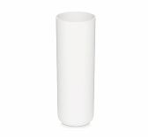 Ваза для цветов Альтернатива М8527, пластик, белая, 9х9х25.5 см