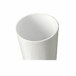 Ваза для цветов Альтернатива М8527, пластик, белая, 9х9х25.5 см