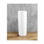 Ваза для цветов Альтернатива М8527, пластик, белая, 9х9х25.5 см