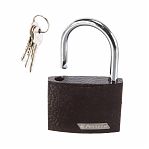 Замок навесной Avers PD-01-75, d 9мм, автоматическое запирание, 3 ключа, чугун