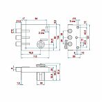 Замок накладной Эльбор Кремень 1.04.52, 002378, сувальдный, 5 ключей