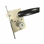 Замок врезной Зенит 3В4Д ШО-25, цилиндровый, никель, ручка черная