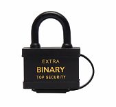 Замок навесной Extra Binary Top Security, 40 мм, 3 ключа, всепогодный, стальной, цвет черный