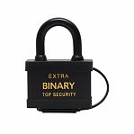 Замок навесной Extra Binary Top Security, 50 мм, 3 ключа, всепогодный, стальной, цвет черный