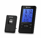 Метеостанция Vitek VT-3532, встроенные часы, индикация уровня заряда, черный