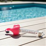 Термометр спиртовой Фламинго, плавающий, для бассейна, розовый