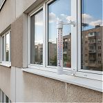 Термометр наружный ПТЗ Престиж ТБ-216, оконный, на липучке, для измерения температуры