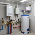 Комплект привод мотора клапана Baxi, провод 1.2 м + датчик NTC 10кОм, Beta 3435, 2 м