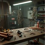 Комплект привод мотора клапана Baxi, провод 1.2 м + датчик NTC 10кОм, Beta 3435, 2 м