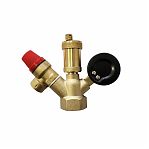 Группа безопасности котла Frap F286.06 ВР компактная 1"х3 бар, латунь