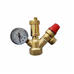 Группа безопасности котла Frap F286.06 ВР компактная 1"х3 бар, латунь