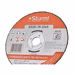 Диск отрезной Sturm 9020-76-12х5, металл A60TBF, 76х1.2х10 мм, 20000 об/мин, 80 м/с, 1 штука