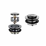 Слив нажимной Click-Clack СНП-04, 65 мм, с сеткой для низкого и высокого поддона, с гидрозатвором 