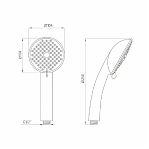 Стойка душевая AV Engineering AVSSS-030, круглая, пластик, хром