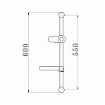 Стойка душевая AV Engineering AVSSS-030, круглая, пластик, хром