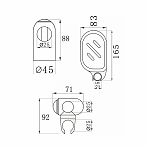 Стойка душевая AV Engineering AVSSS-030, круглая, пластик, хром